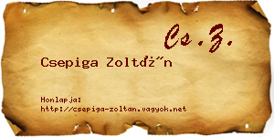 Csepiga Zoltán névjegykártya